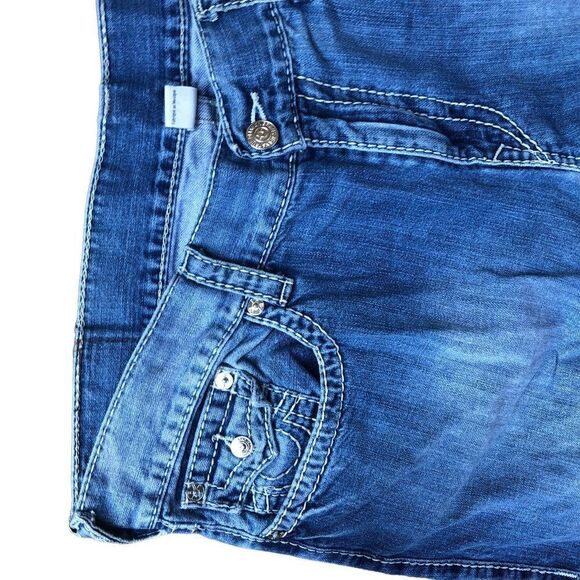 RARE True Religion Jeans Size 40 STRAIGHT FLAP T Blue - Picture 8 of 9